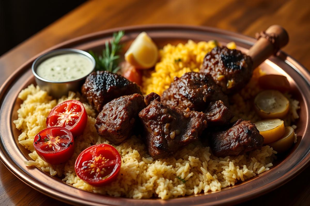 Lamb shawarma platter
